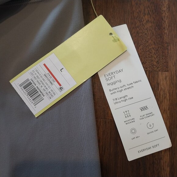 Everyday Soft Ultra High-Rise Leggings Large 7/8 Gray by All In Motion UPF 50+ - Picture 6 of 12